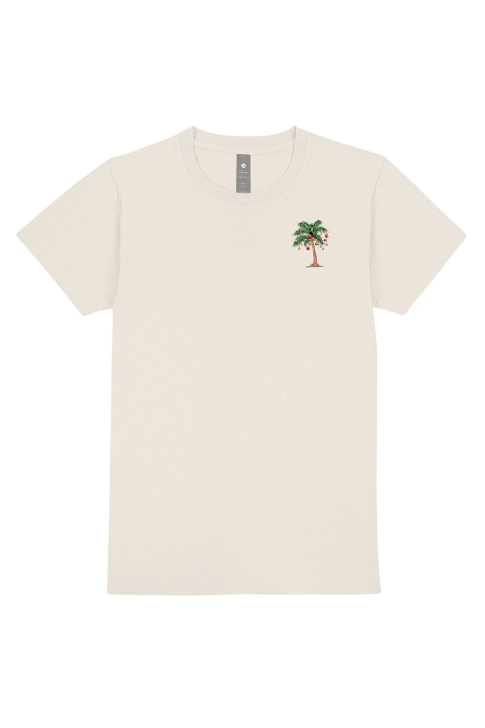 Simply Southern Plus Size Christmas Palm Tree T-Shirt for Women in Wisp White | EXT-SS-XMASPALM-WISP - Image 2
