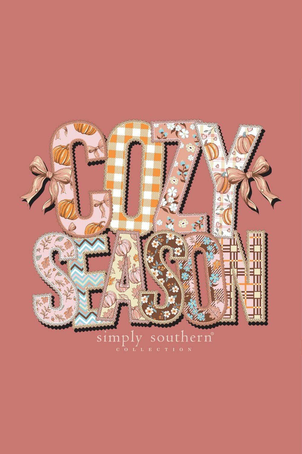 Simply Southern Plus Size Cozy Season T-Shirt for Women in Maple | EXT-SS-COZY-MAPLE - Image 2