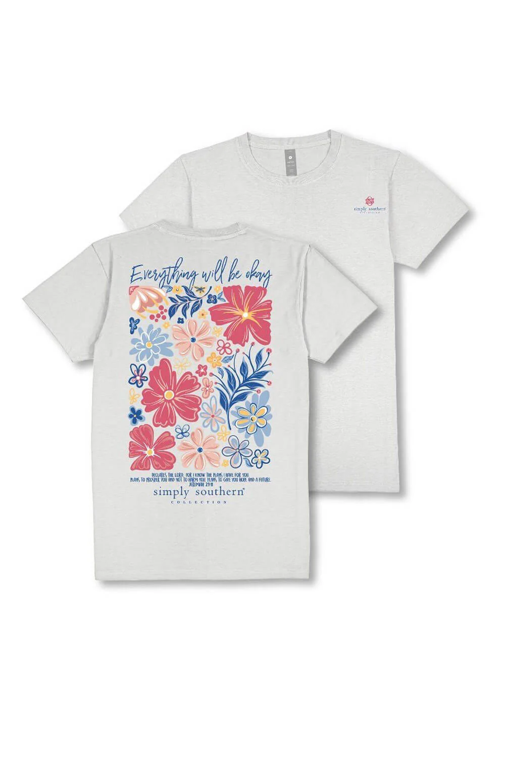 Simply Southern Plus Size Everything Will Be Okay T-Shirt for Women in Beige | EXT-SS-OK-STAR - Image 3