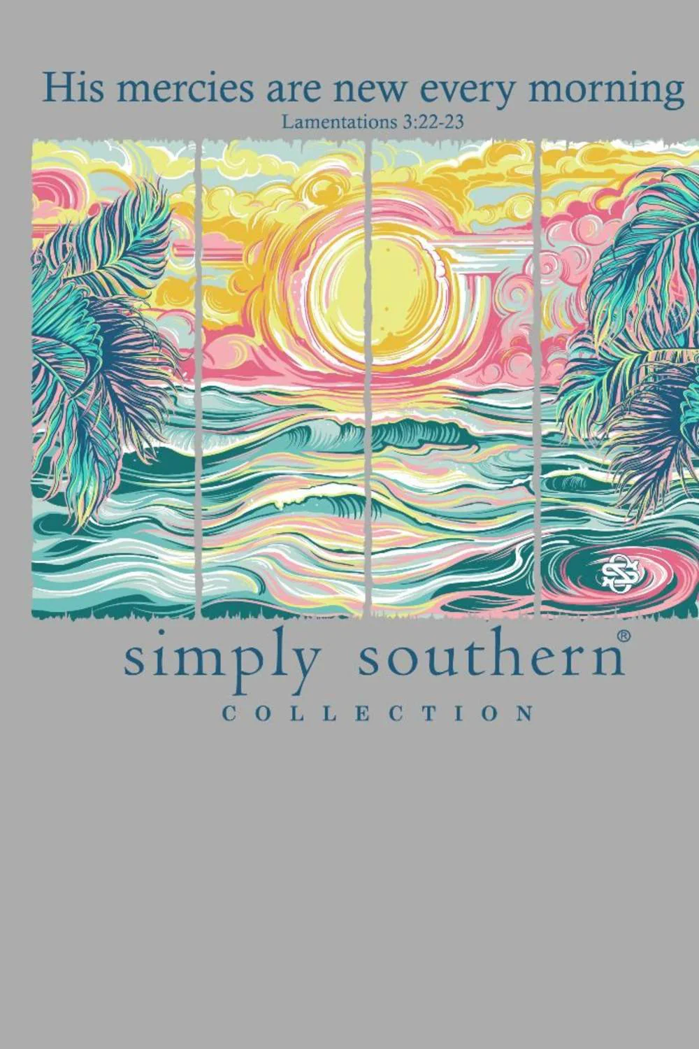 Simply Southern Plus Size His Mercies T-Shirt for Women in Lunar | EXT-SS-MORNING-LUNAR - Image 2