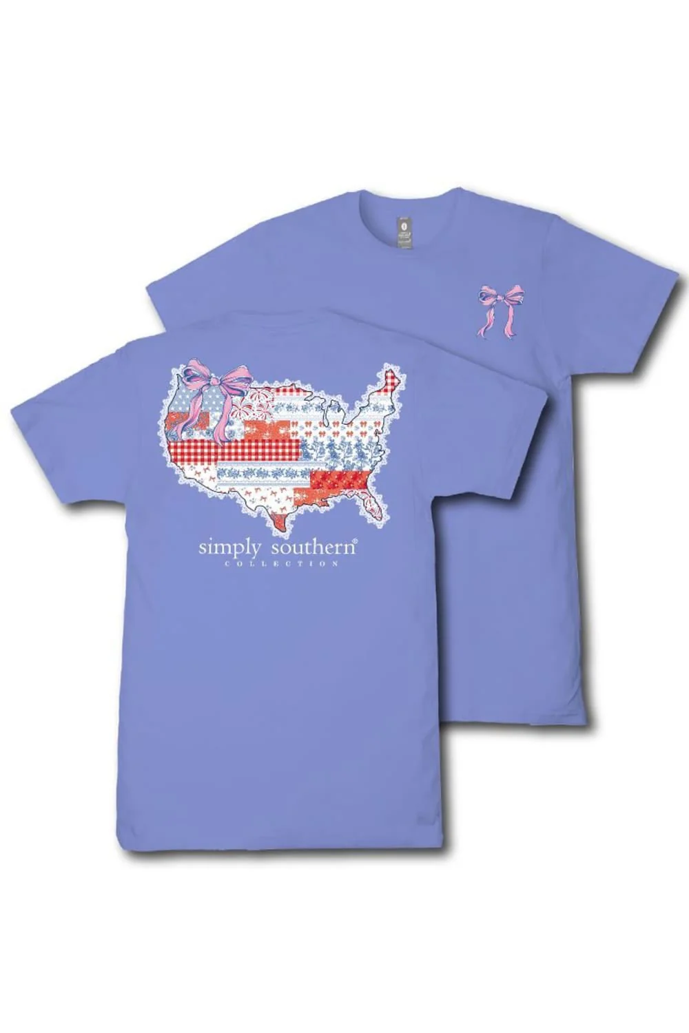 Simply Southern USA Patch T-Shirt for Women in Bali | SS-USAPATCH-BALI - Image 3