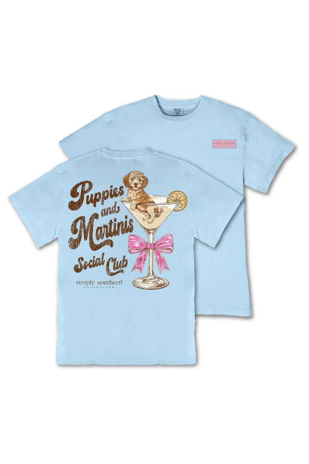 Simply Southern Puppies & Martini’s Mineral Wash T-Shirt for Women in Glacier Blue | MINWASH-MART-GLACR - Image 3