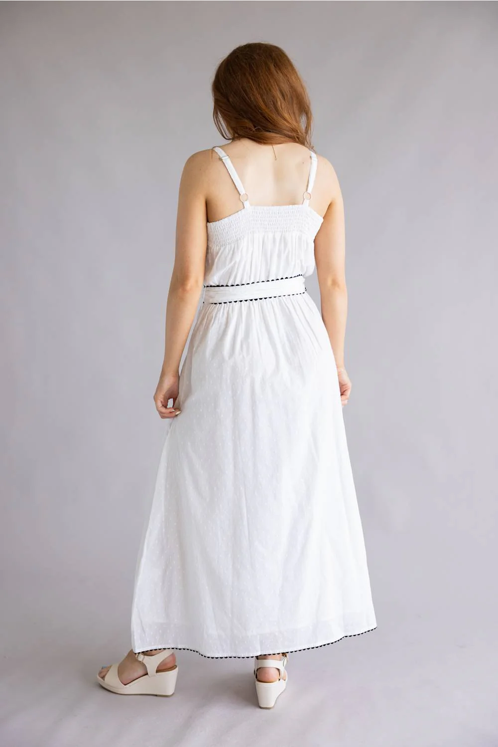 Simply Southern Ric Rac Dress for Women in White | PP-0126-DRS-RICRAC-WHITE - Image 5