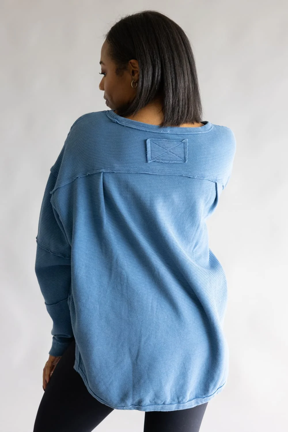 Simply Southern Sabrina Pullover Crewneck for Women in Dark Blue | PP-0225-PULL-SABRINA-DKBLUE - Image 5