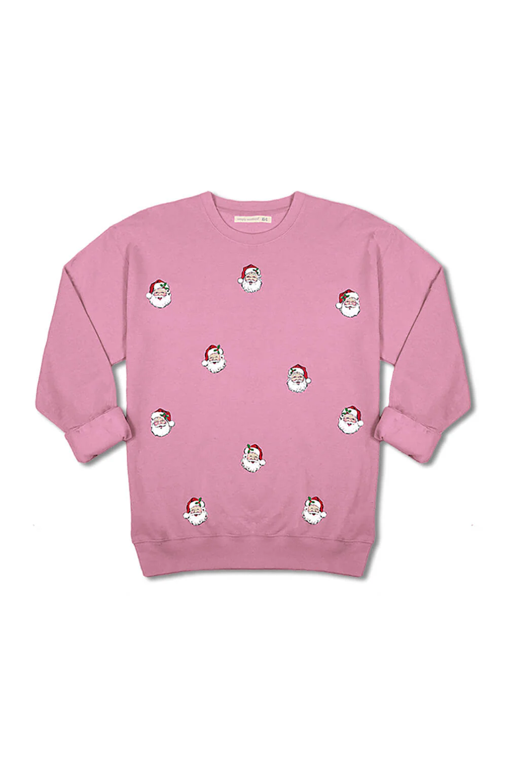 Simply Southern Santa Crewneck for Women in Pink | CREW-SANTA-BBLGUM - Image 2