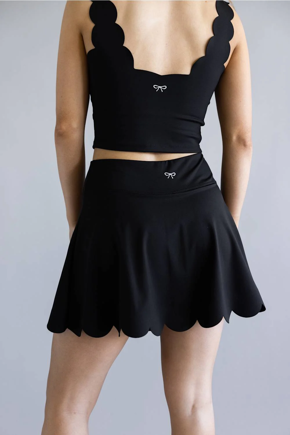 Simply Southern Scalloped Skirt for Women in Black | PP-0126-SKRT-SCLP-BLK - Image 3