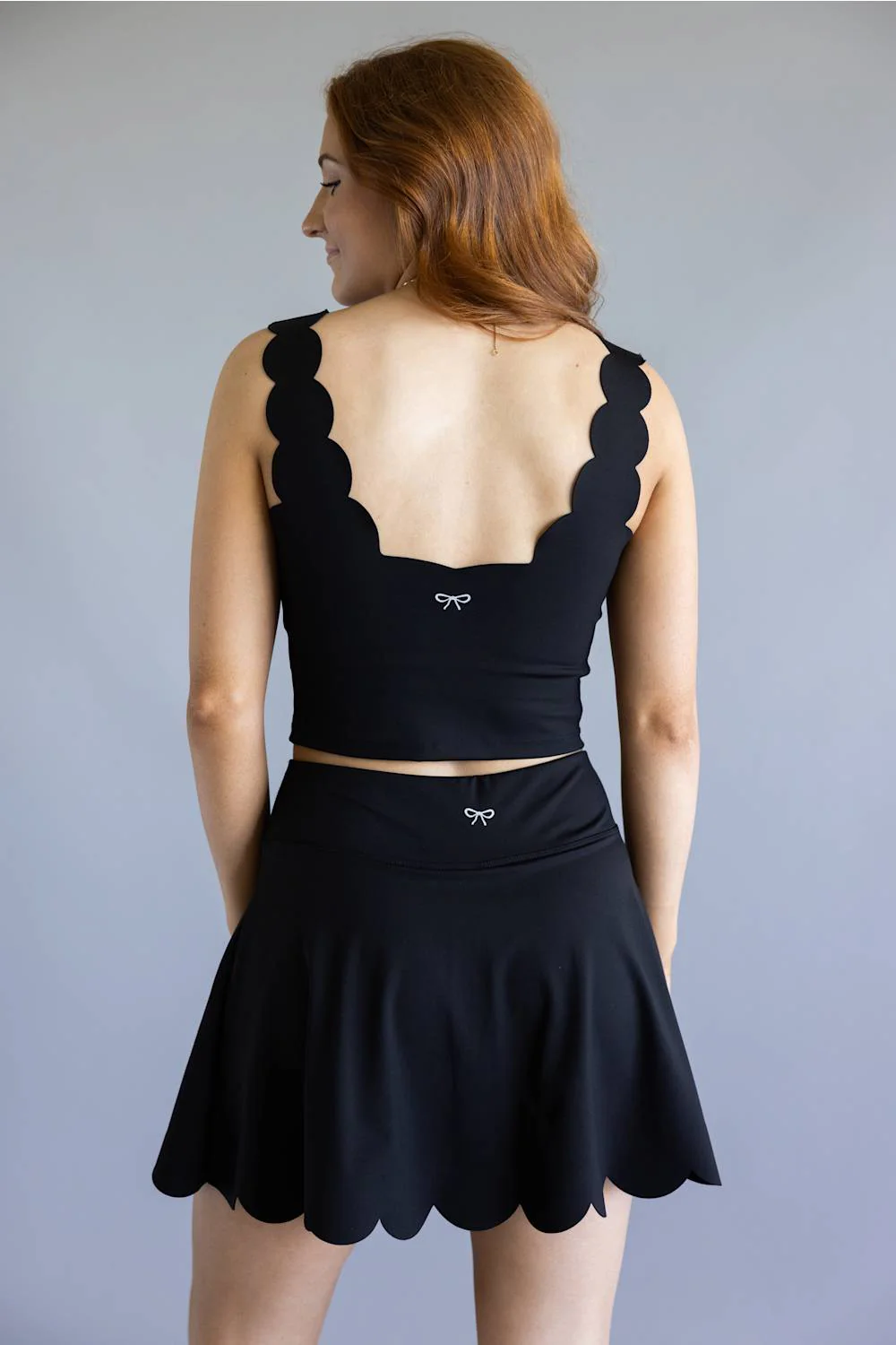 Simply Southern Scalloped Tank for Women in Black | PP-0126-BRA-SCLP-BLK - Image 4