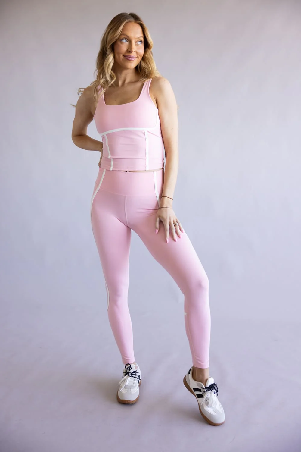 Simply Southern Seamed Workout Leggings for Women in Orchid | PP-0126-LEG-PRNCS-ORCHID - Image 2