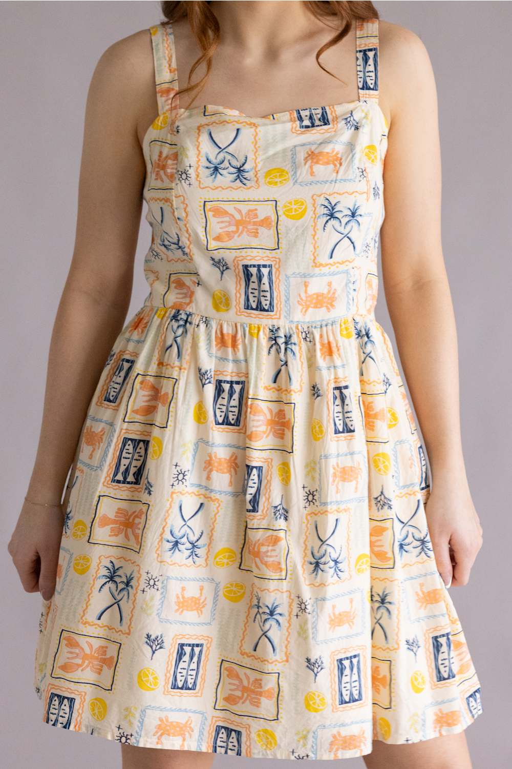 Simply Southern Seaside Patch Dress for Women in Lobster | PP-0126-DRS-LOB - Image 3