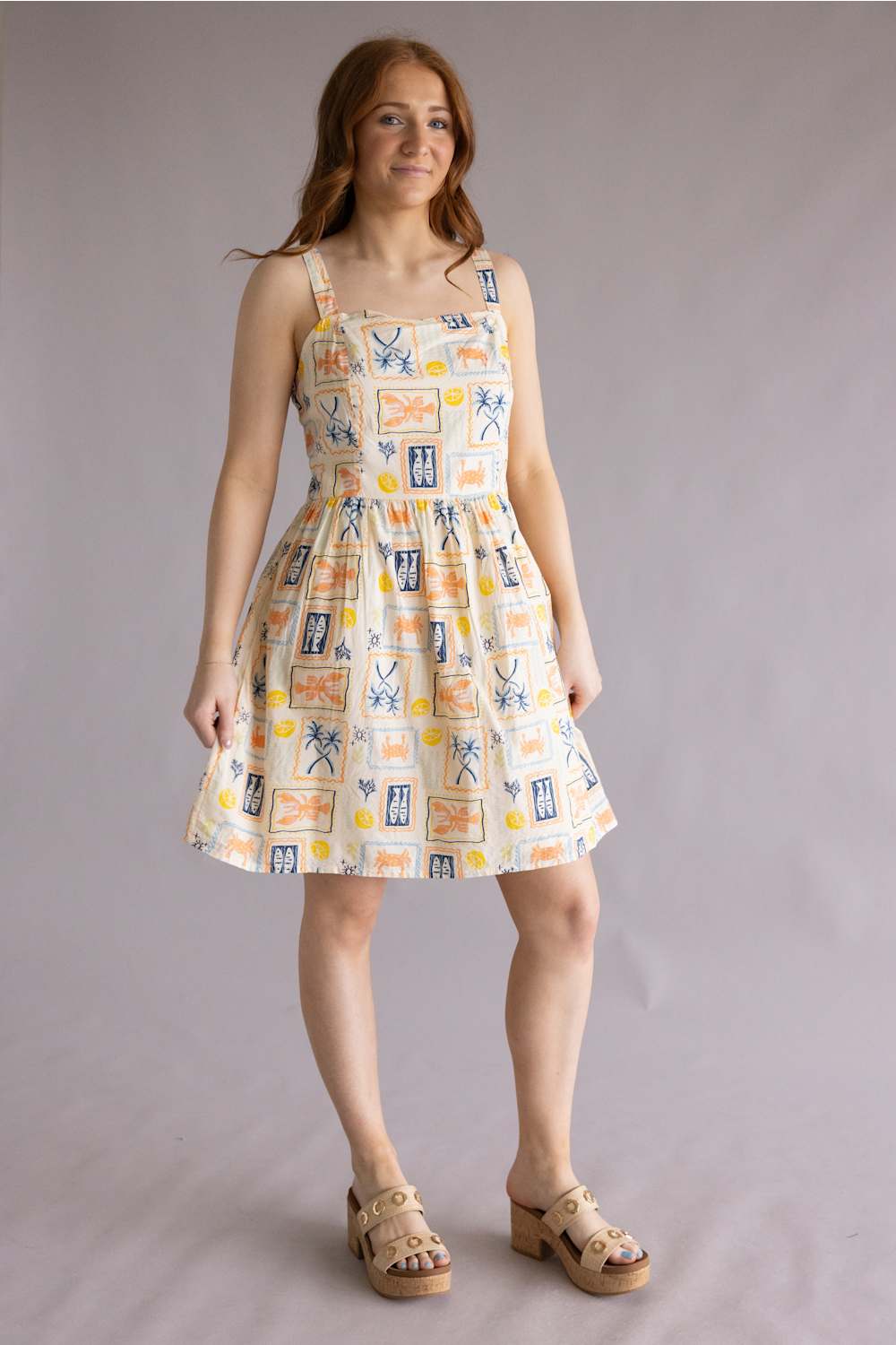 Simply Southern Seaside Patch Dress for Women in Lobster | PP-0126-DRS-LOB - Image 4
