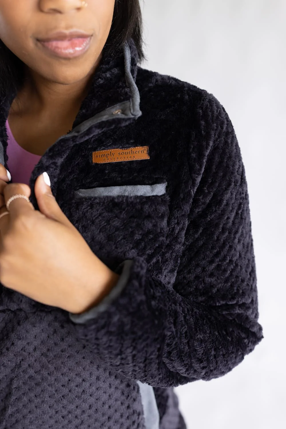 Simply Southern Simply Soft Pullover for Women in Black | PP-0225-PULL-SMPSFT-BLK - Image 3