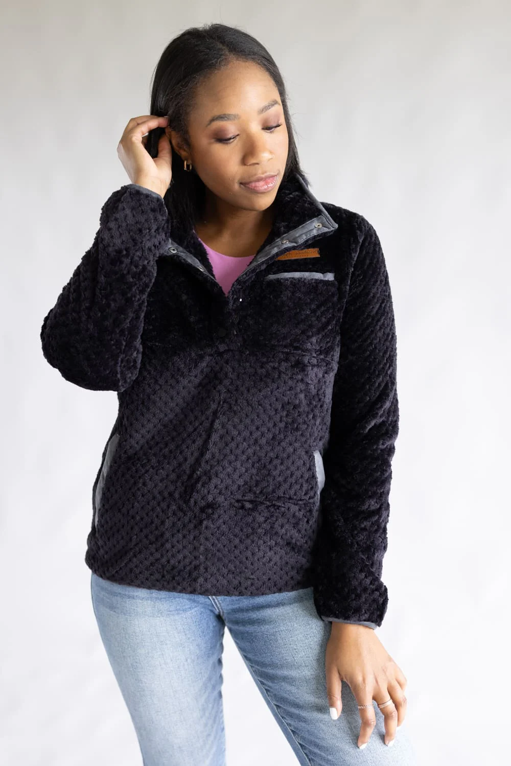 Simply Southern Simply Soft Pullover for Women in Black | PP-0225-PULL-SMPSFT-BLK - Image 5