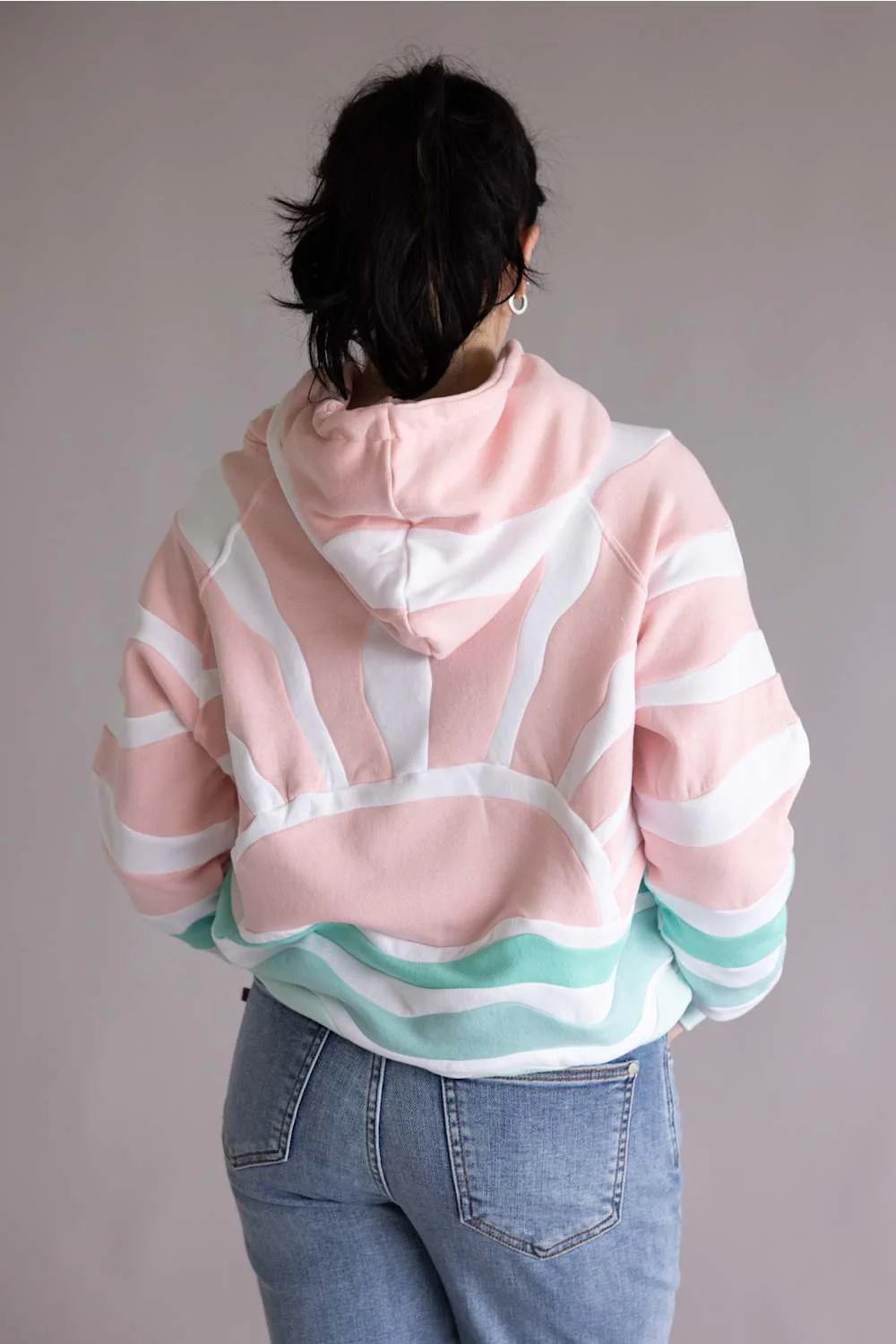 Simply Southern Sun and Sea Patch Hoodie for Women in Pink | PP-0126-HD-PATCH-PNKSUN - Image 4