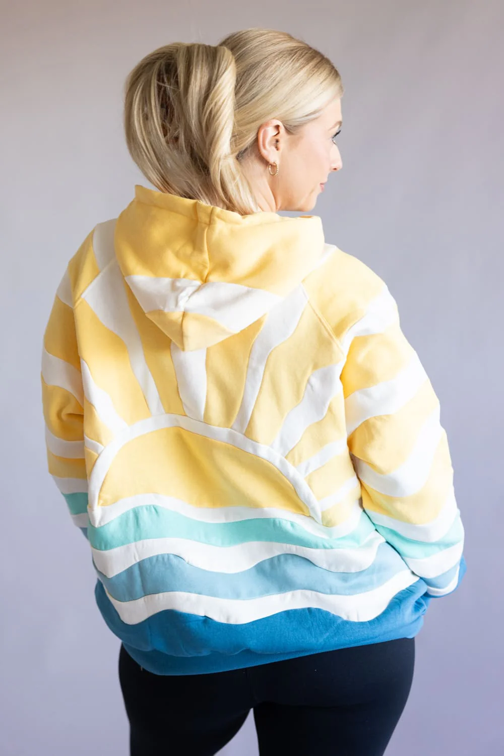 Simply Southern Sun and Sea Patch Hoodie for Women in Yellow | PP-0126-HD-PATCH-YLWSUN - Image 4