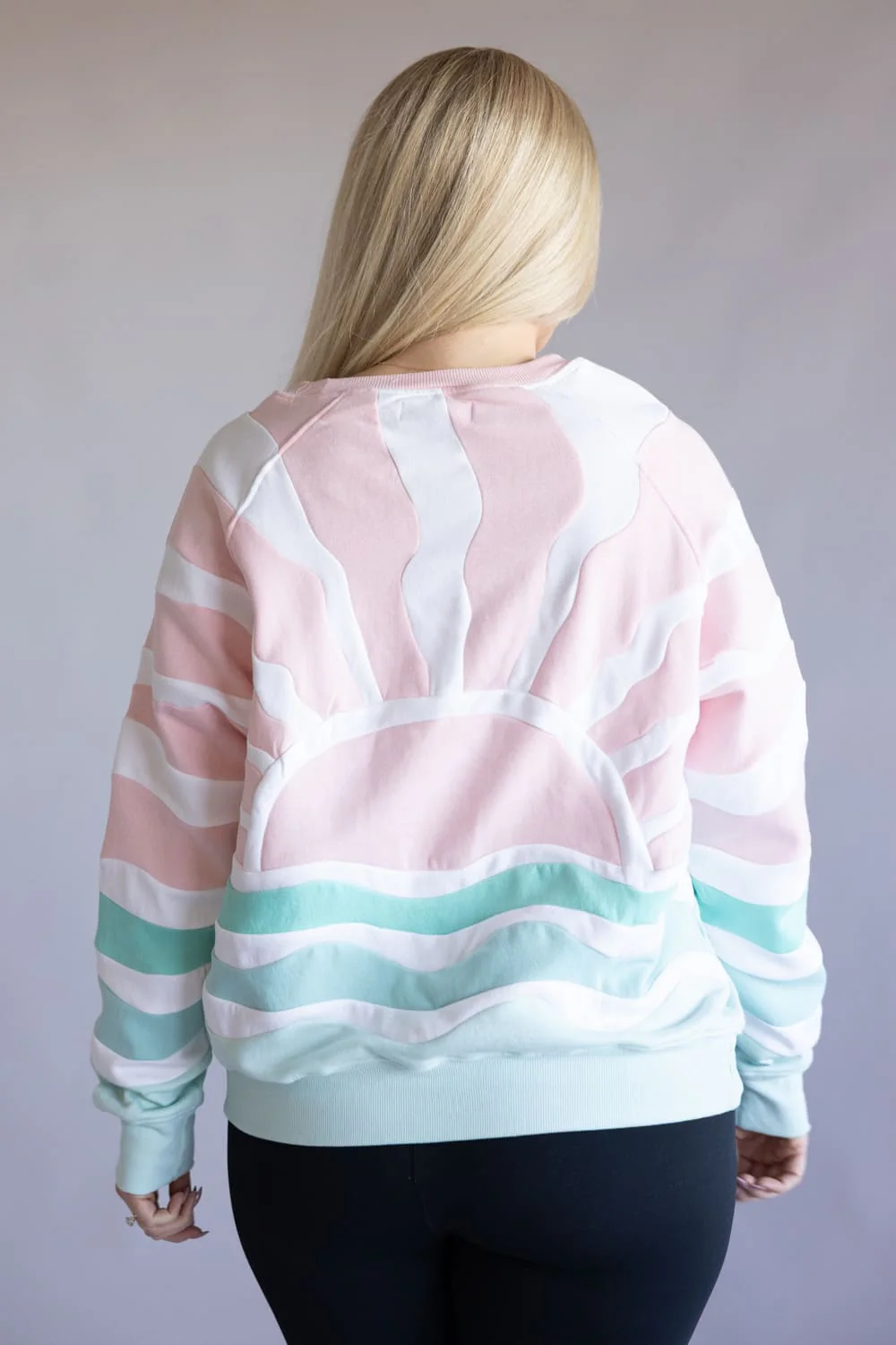 Simply Southern Sun and Sea Patchwork Crew Neck for Women in Pink | PP-0126-CRW-PATCH-PNKSUN - Image 4