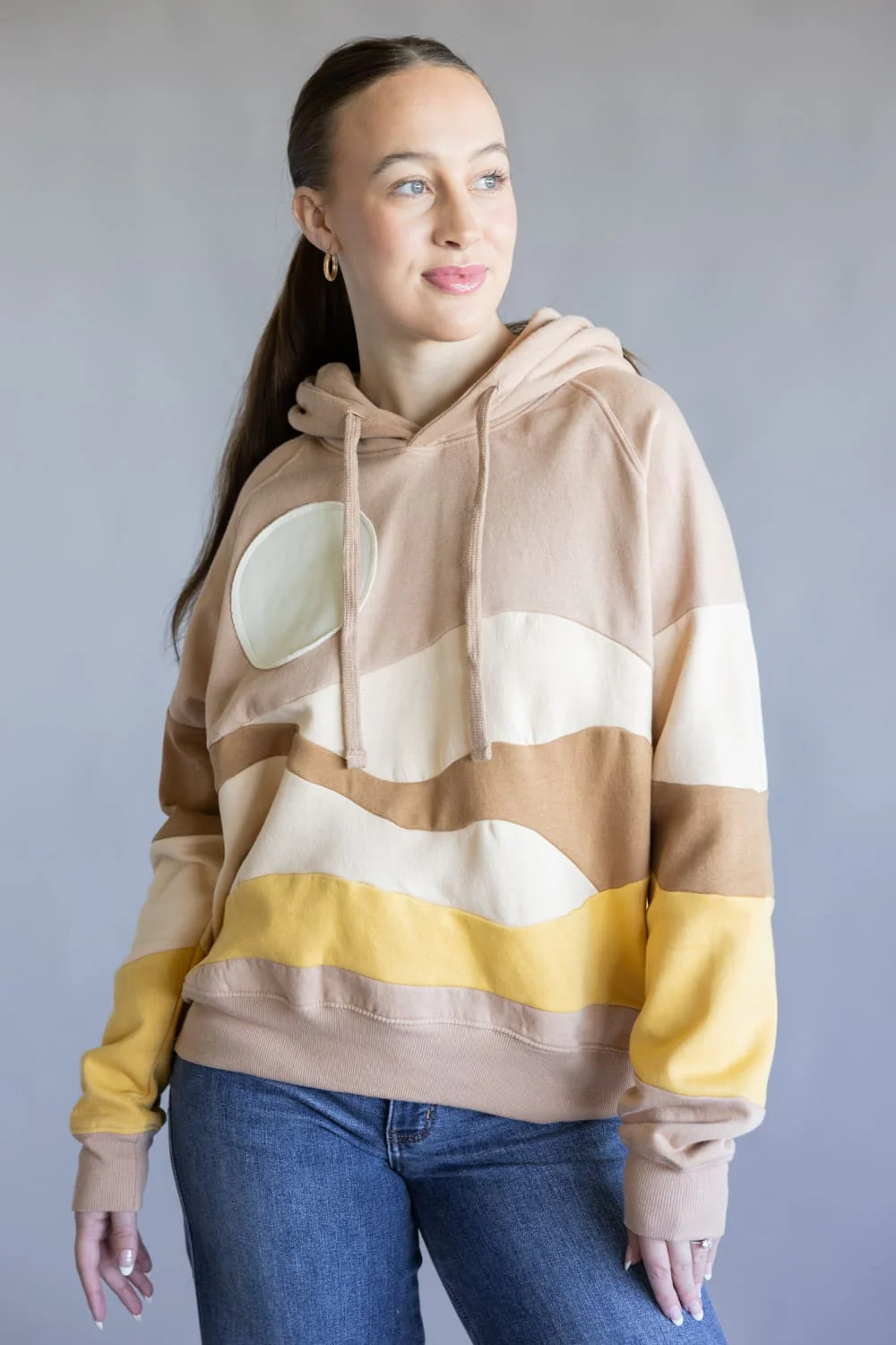 Simply Southern Sun Patch Hoodie for Women in Multi | PP-0225-HD-PATCH-SUN - Image 2
