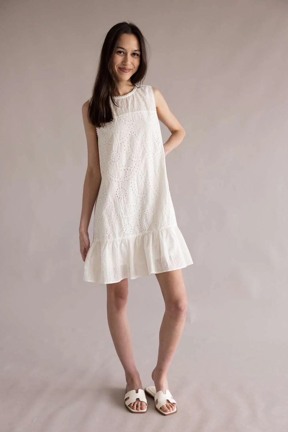 Simply Southern Sunday Afternoon Dress for Women in White | PP-0126-DRS-SUN-WHITE - Image 2