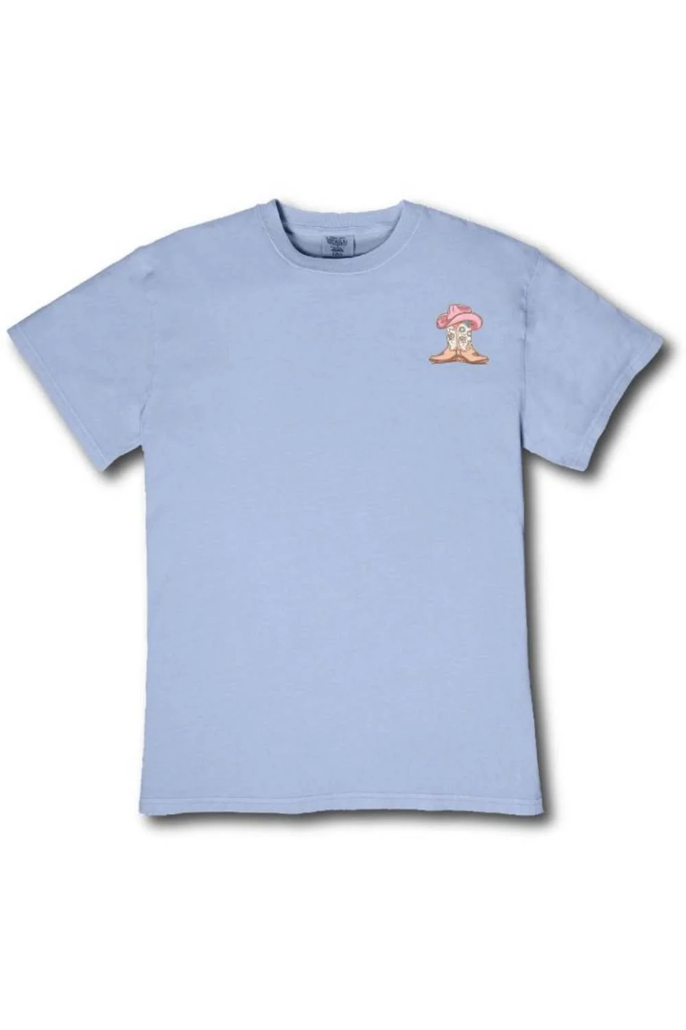 Simply Southern Sunkissed Cowgirl Mineral Wash T-Shirt for Women in Faded Blue | MINWASH-SUNKISSCG-FDBLU - Image 3