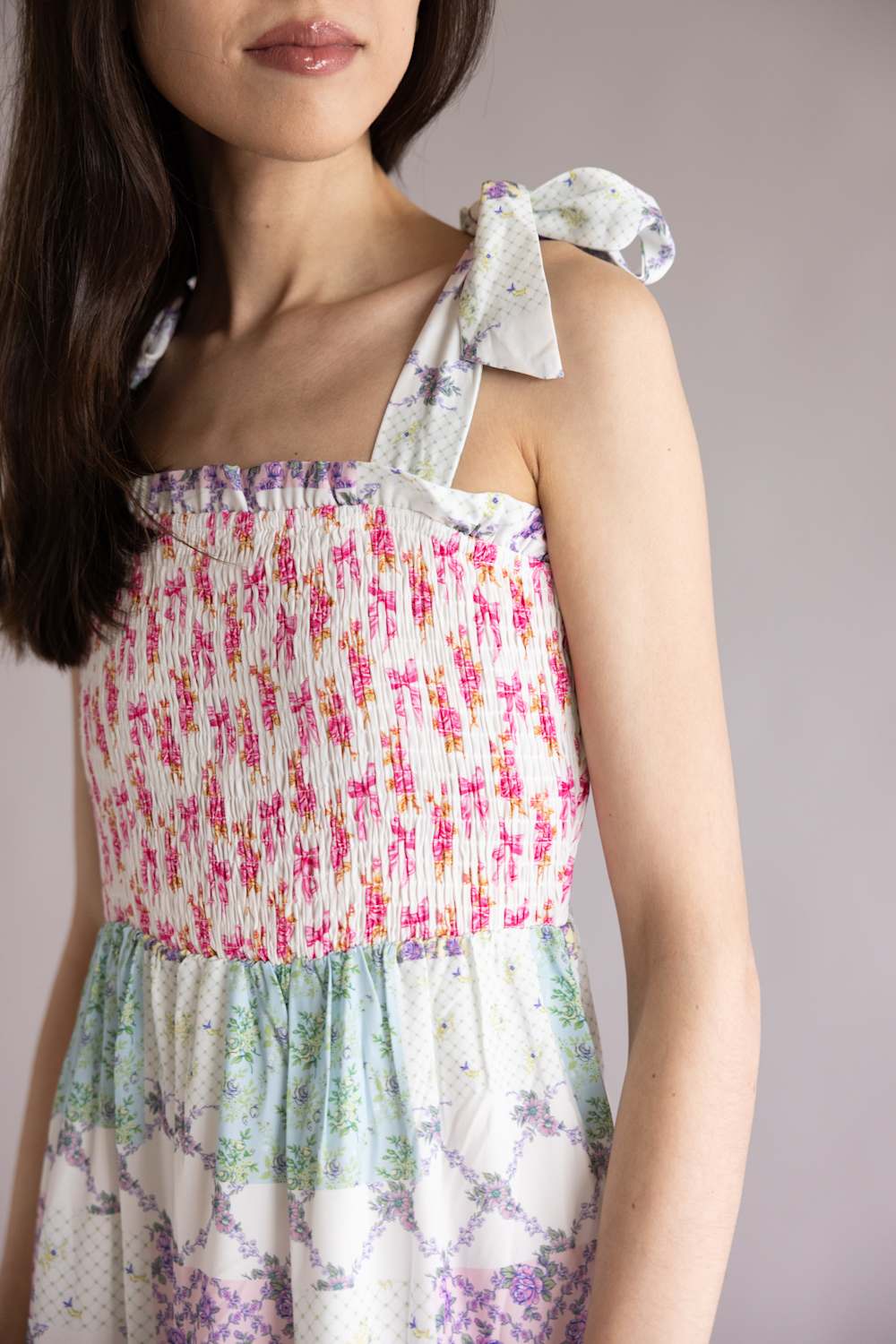 Simply Southern Sweet Girl Tie Dress for Women in White | PP-0126-DRS-SWT-TIE-TRLPTCH - Image 2