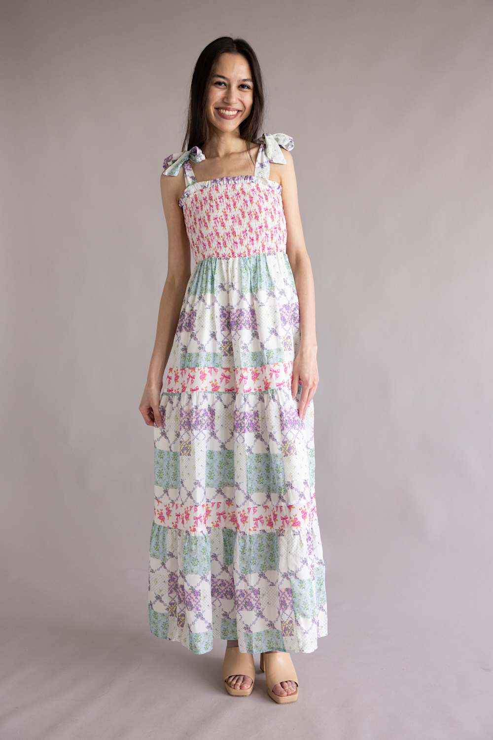 Simply Southern Sweet Girl Tie Dress for Women in White | PP-0126-DRS-SWT-TIE-TRLPTCH - Image 5