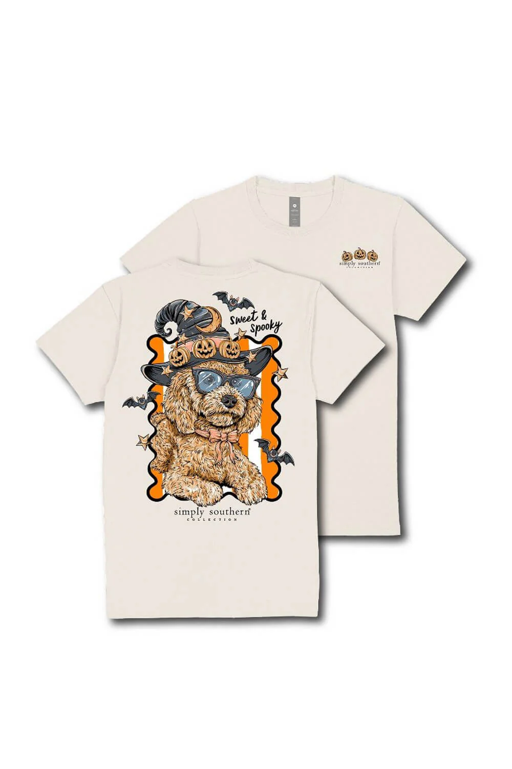 Simply Southern Sweet & Spooky T-Shirt for Women in Whisper White | SS-SWEETSPKY-WISP - Image 4