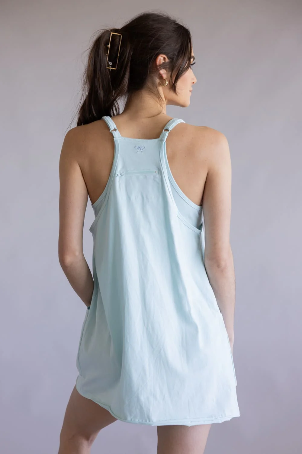 Simply Southern Tara Romper Dress for Women in Robin’s Egg Blue | PP-0126-DRS-TARA-ROBEGG - Image 2