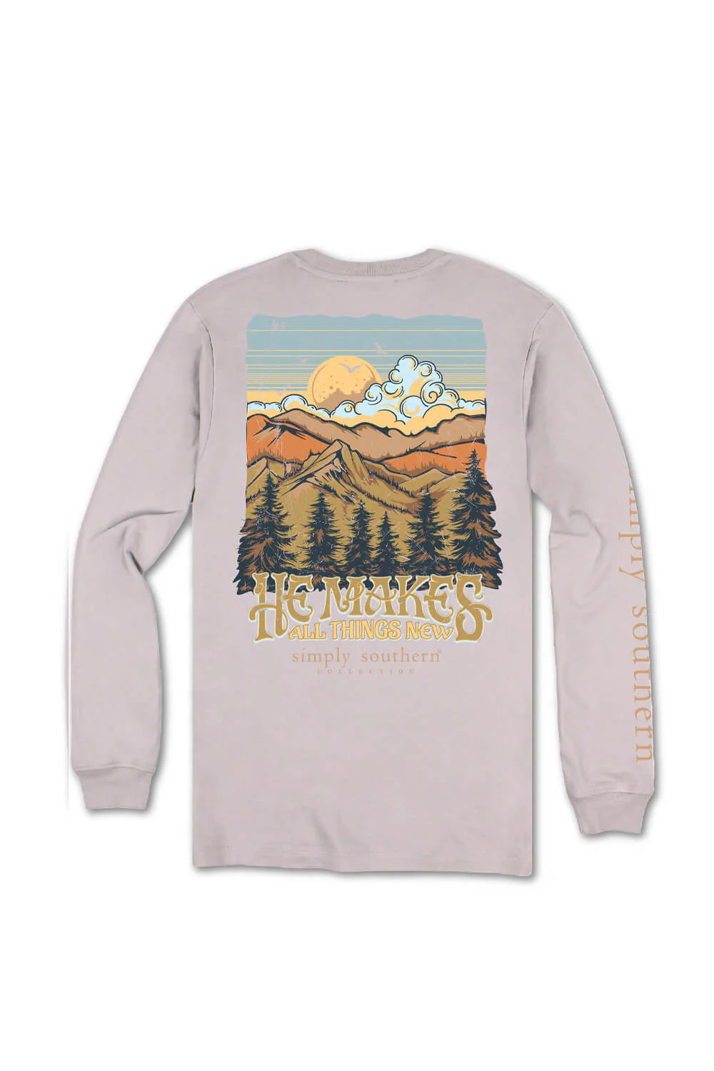 Simply Southern Things New Long Sleeve T-Shirt for Women in Driftwood Grey | LS-NEW-DRFTWD - Image 4