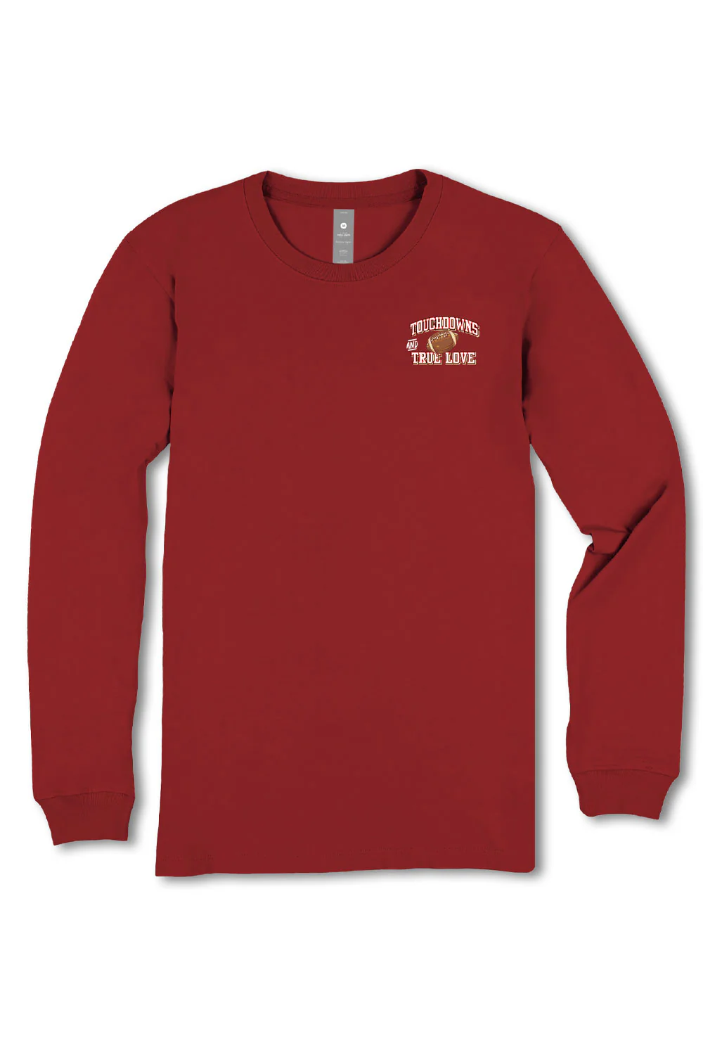 Simply Southern Touchdowns and Love Long Sleeve T-Shirt for Women in Red | LS-TOUCHDOWN-CARMINE - Image 2