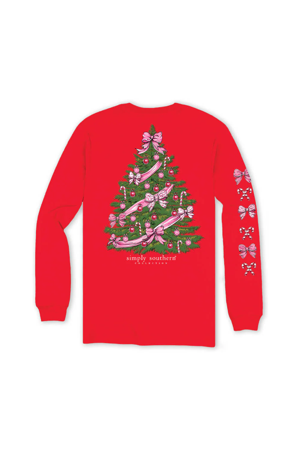 Simply Southern Tree Long Sleeve T-Shirt for Women in Red | LS-TREE-RED - Image 3