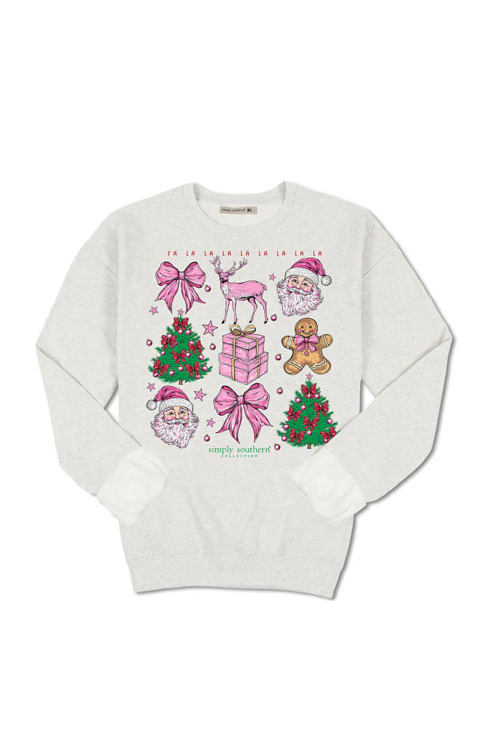 Simply Southern Trees Crewneck for Women in Light Grey | CREW-TREES-FLURRY - Image 2