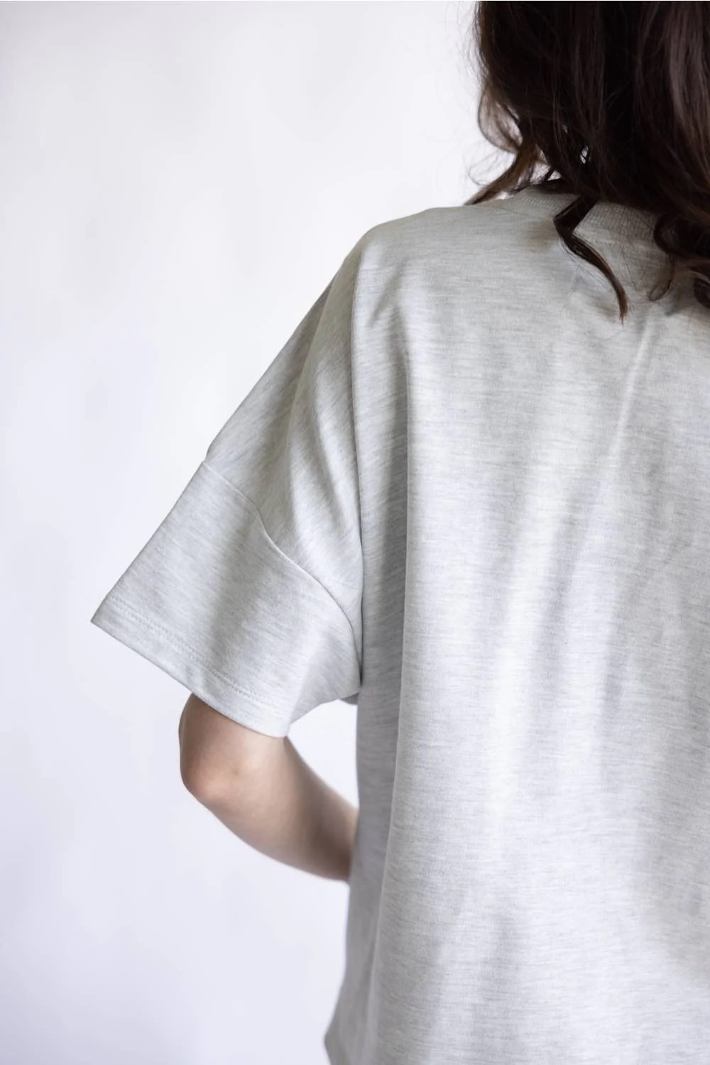 Simply Southern USA Applique T-Shirt for Women in Light Grey | PP-0126-TEE-USA-PATCH-LGHTR - Image 4