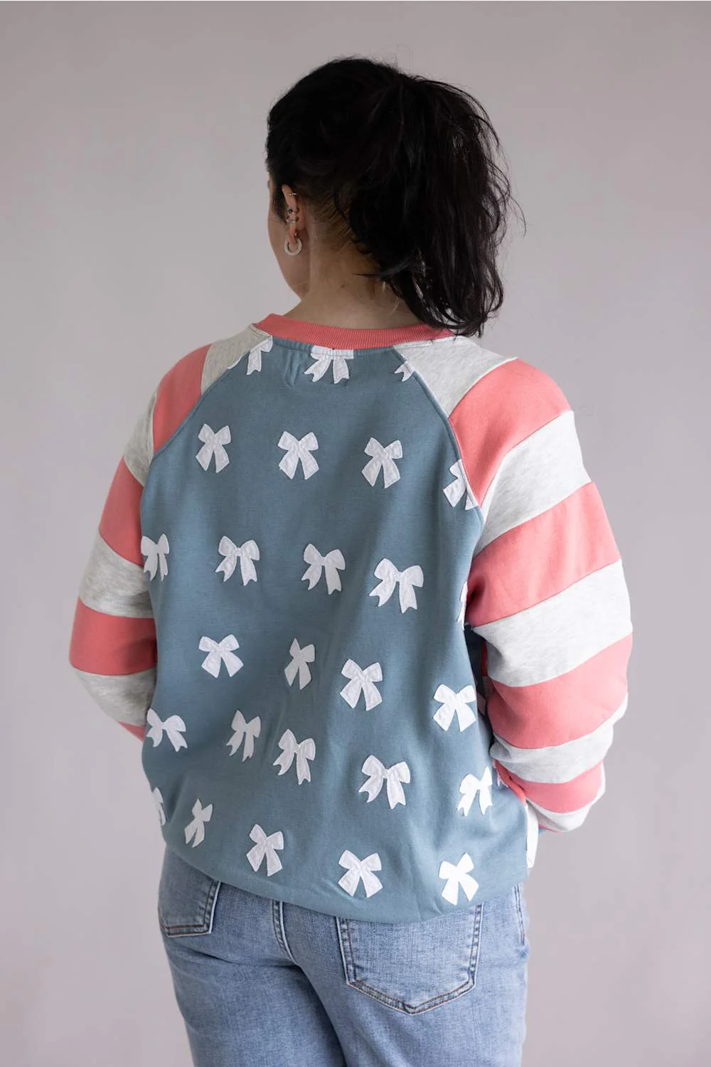 Simply Southern USA Patch Crew for Women in Red/White | PP-0126-CRW-PATCH-USA - Image 3