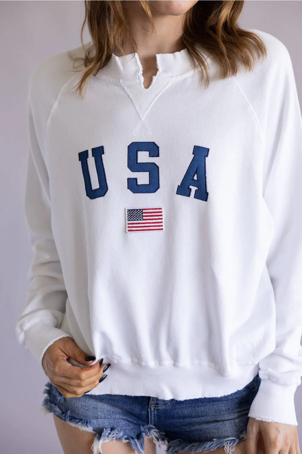 Simply Southern USA Summer Crewneck for Women in White | PP-0126-CREW-SUMR-USA - Image 4