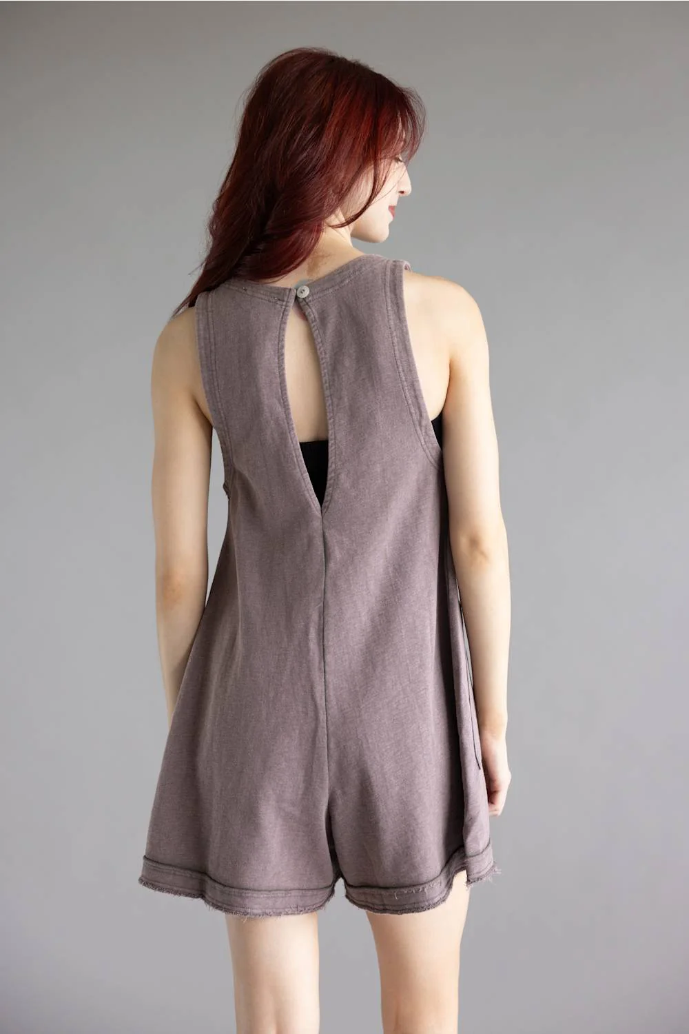 Simply Southern Washed Romper for Women in Dark Gray | PP-0126-RMPR-WSHD-PKT-DKGRY - Image 3