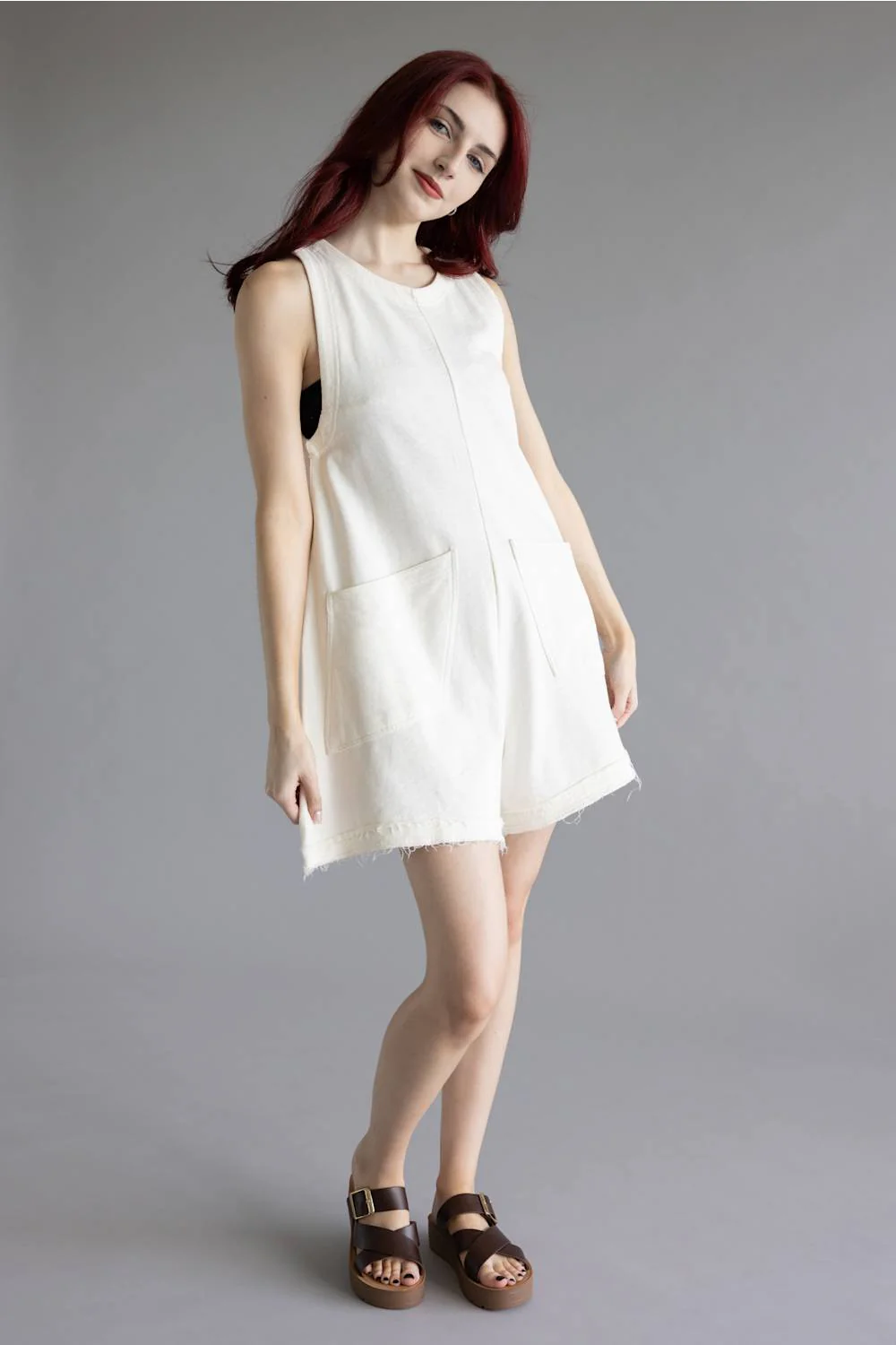 Simply Southern Washed Romper for Women in Pearl | PP-0126-RMPR-WSHD-PKT-PEARL - Image 6