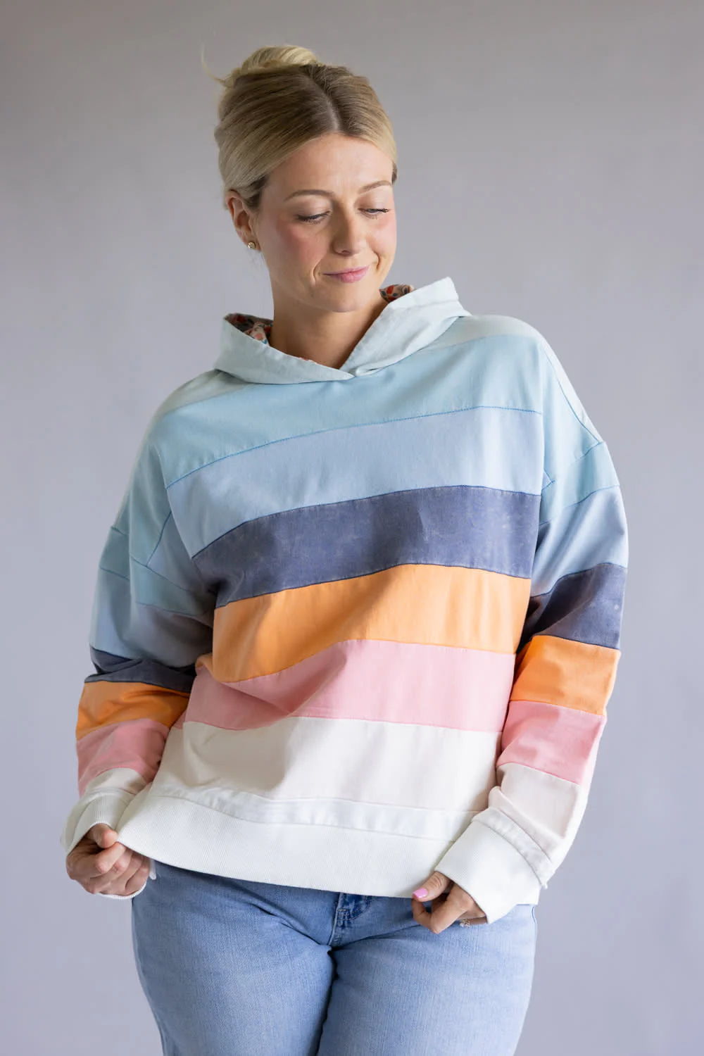 Simply Southern Washed Stripe Hoodie for Women in Multi | PP-0126-HD-STRIPE-WSHD - Image 4