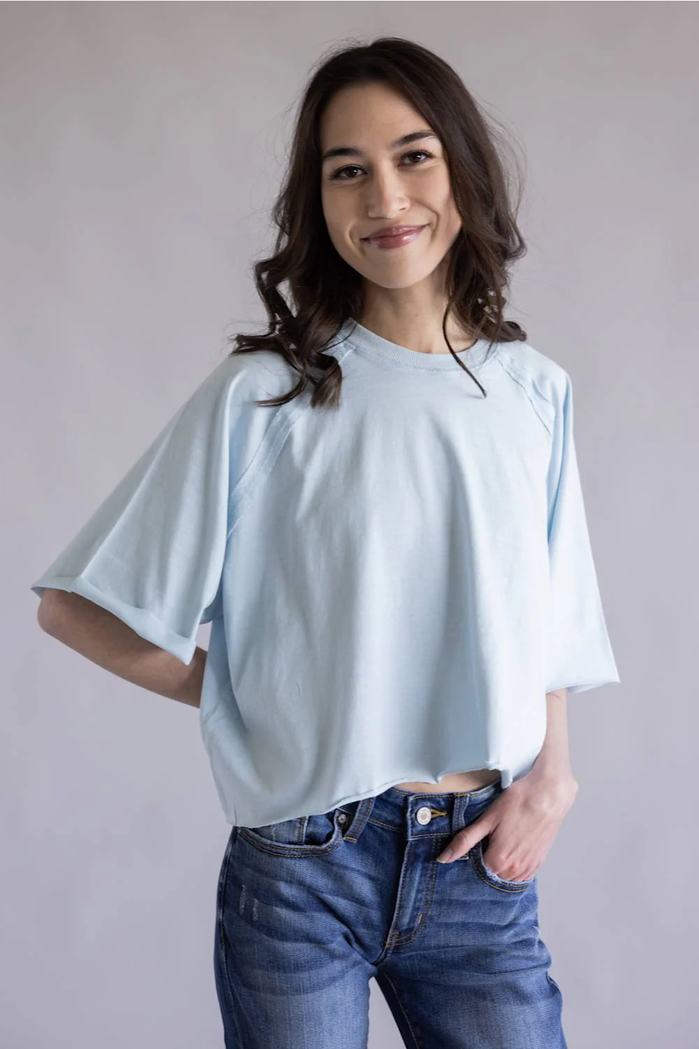 Simply Southern Washed Tee for Women in Mist | PP-0126-TEE-WSHD-MIST - Image 4
