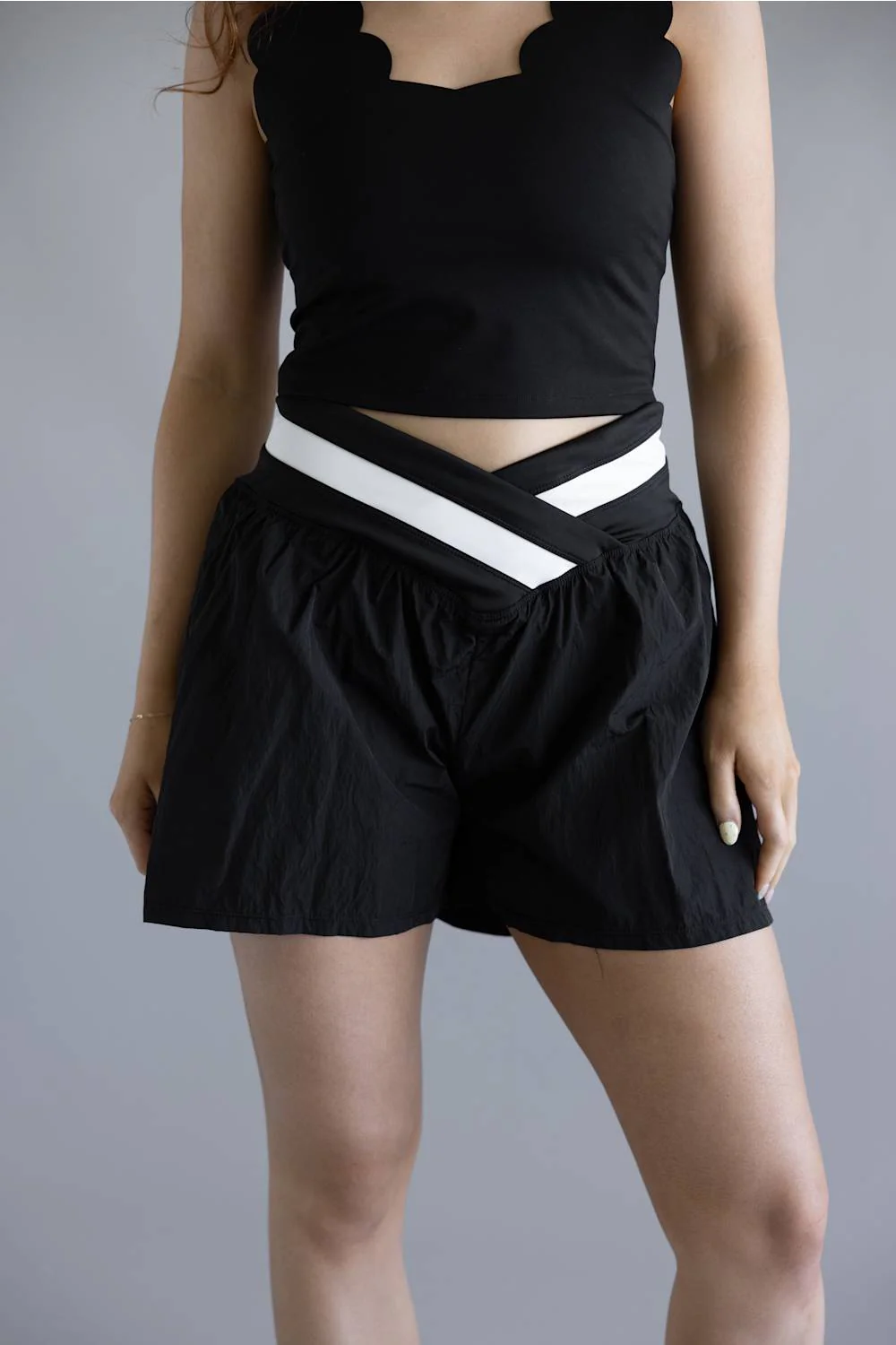 Simply Southern Wrap Lounge Shorts for Women in Black | PP-0126-SHORT-WRAP-BLK - Image 2