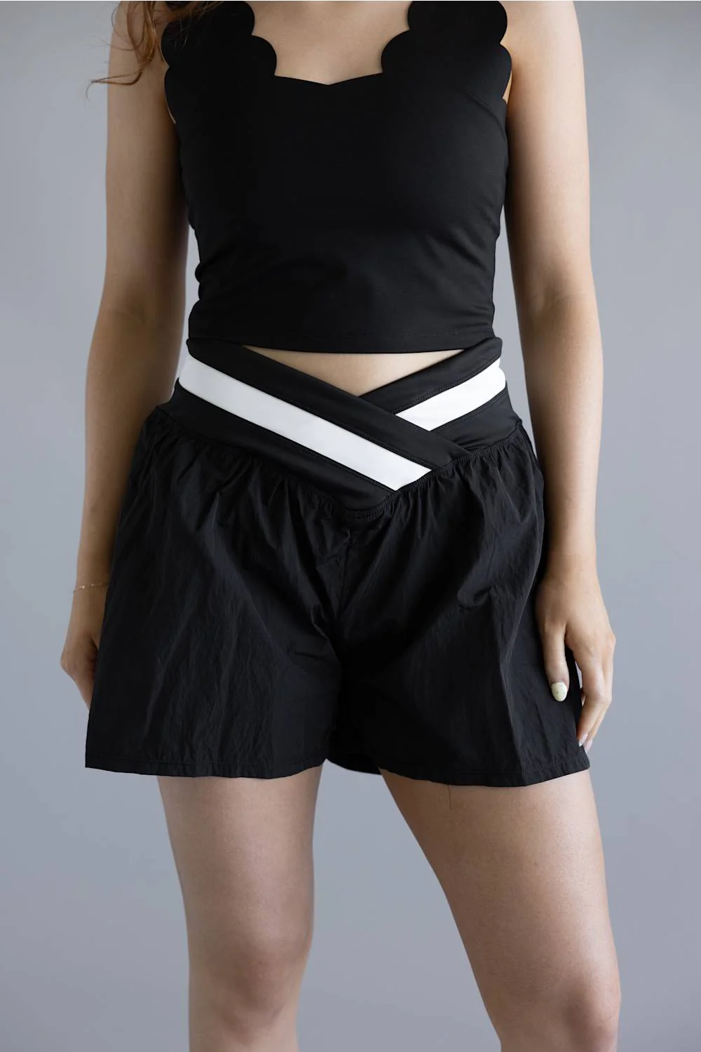 Simply Southern Wrap Lounge Shorts for Women in Black | PP-0126-SHORT-WRAP-BLK - Image 3
