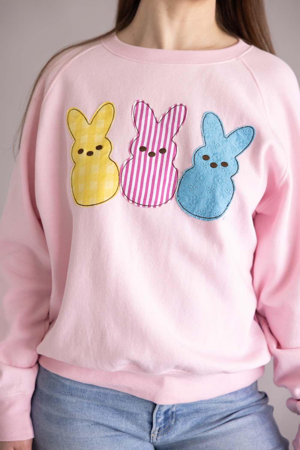 Simply Southern x Peeps Crewneck for Women in Light Pink | PP-0126-PEEPS-CRW - Image 3