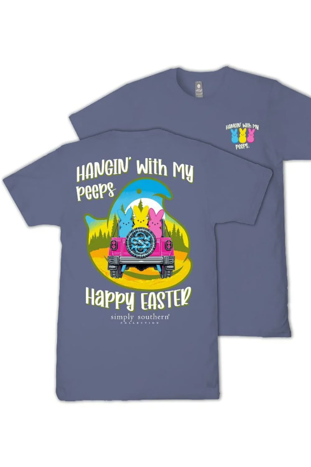 Simply Southern x Peeps Plus Size SUV T-Shirt for Women in Denim | EXT-PEEPS-SUV-DENIM - Image 3
