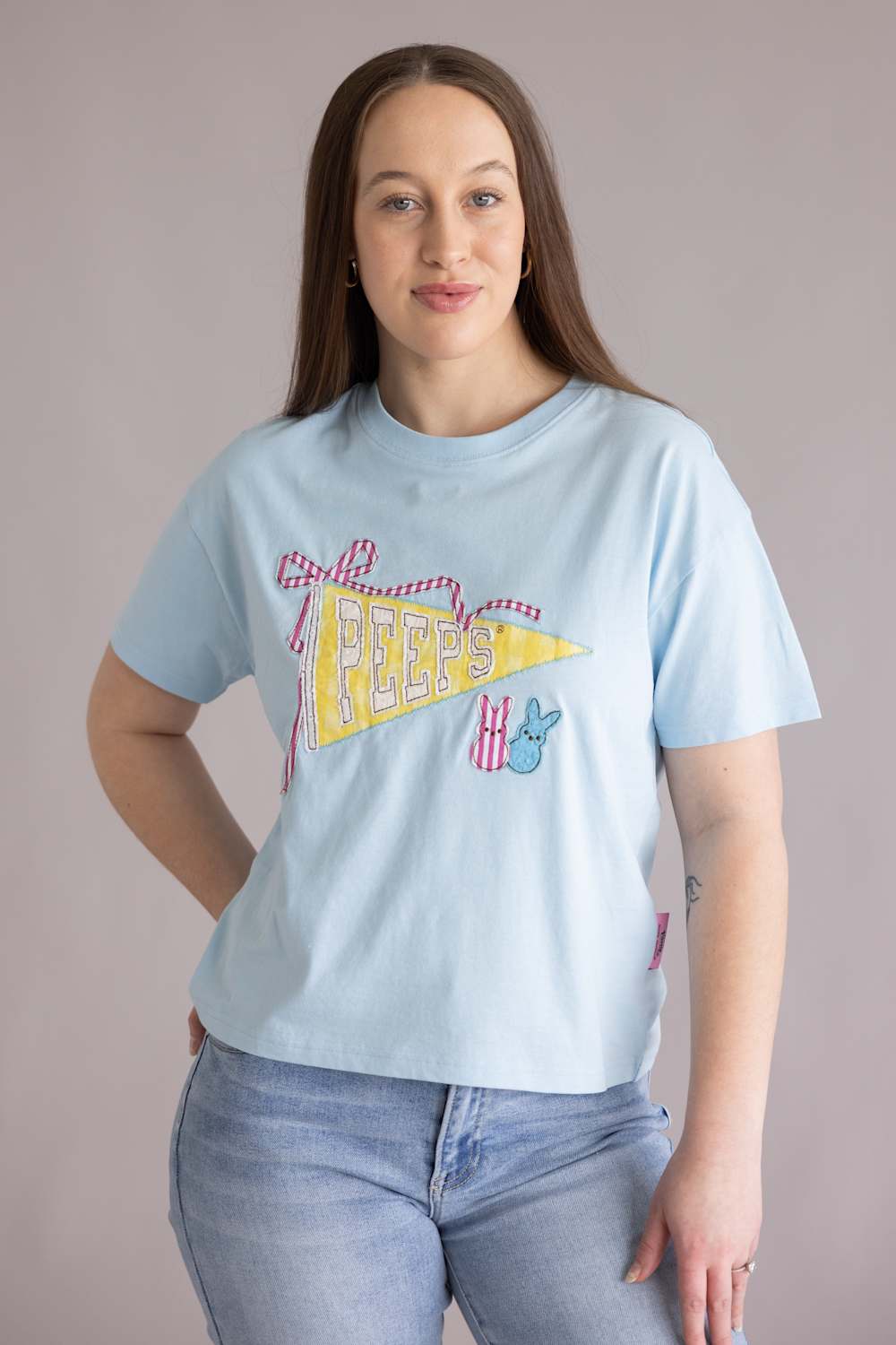 Simply Southern x Peeps T-Shirt for Women in Light Blue | PP-0126-PEEPS-TEE - Image 3