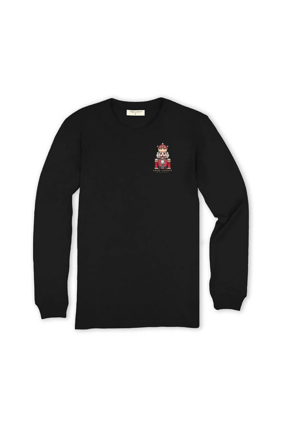 Simply Southern Y’all Are Nuts Long Sleeve T-Shirt for Women in Black | LS-NTCRCKR-BLK - Image 2