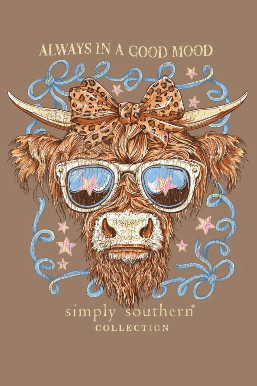 Simply Southern Youth Always In A Good Mood Mineral Wash T-Shirt for Girls in Rawhide Brown | YTH-MINWASH-MOOD-RAWHD - Image 3