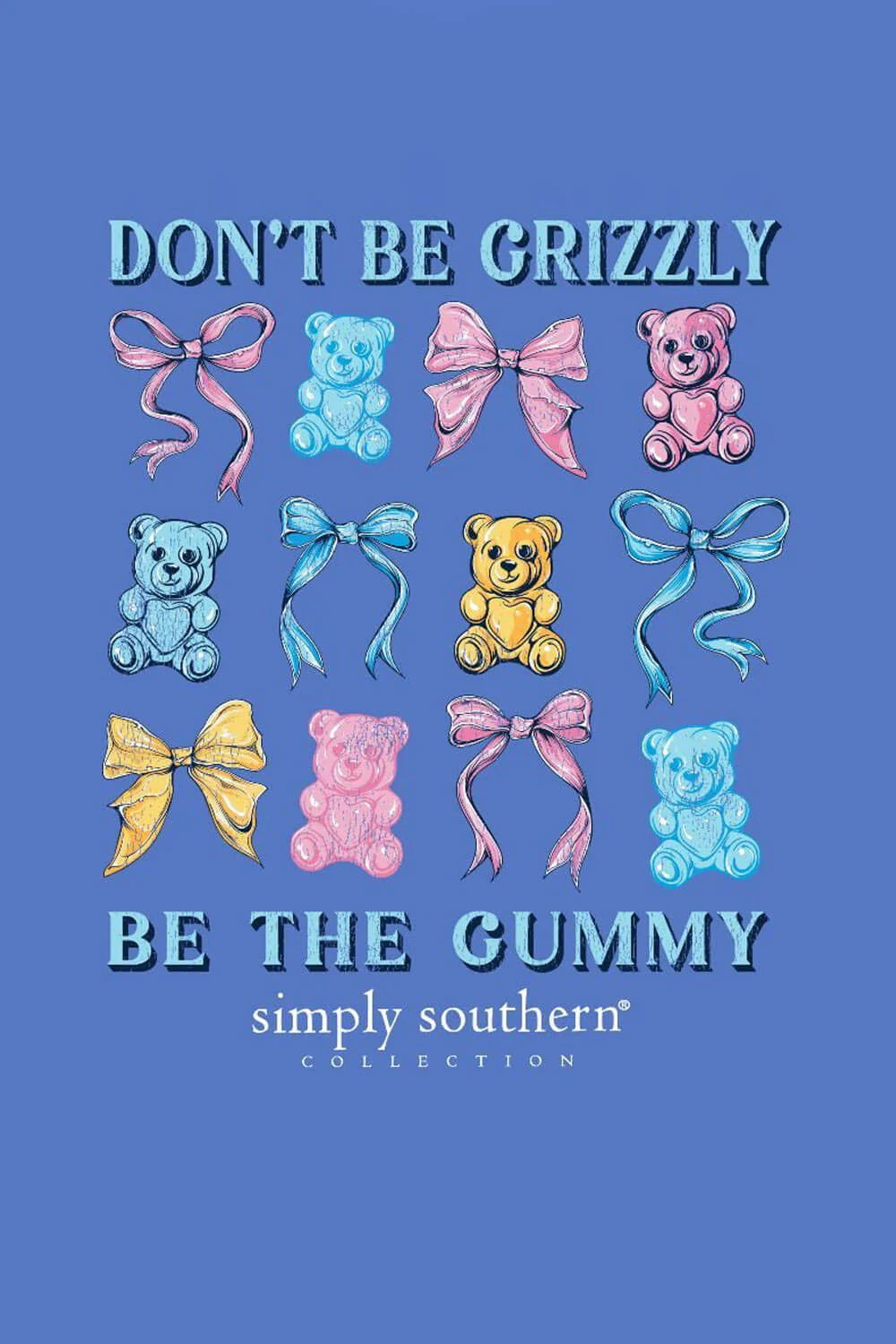 Simply Southern Youth Be The Gummy T-Shirt for Girls in Blue | YTH-SS-GUMMY-BALI - Image 3