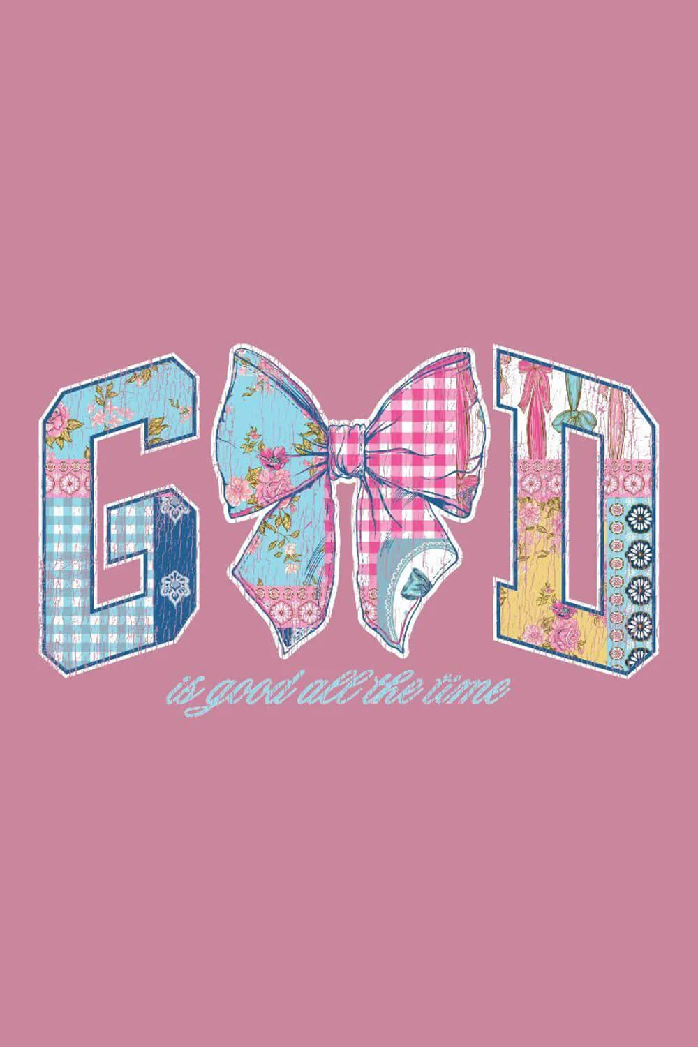 Simply Southern Youth God Crewneck for Girls in Pink | YTH-CREW-GOD-BBLGUM - Image 2