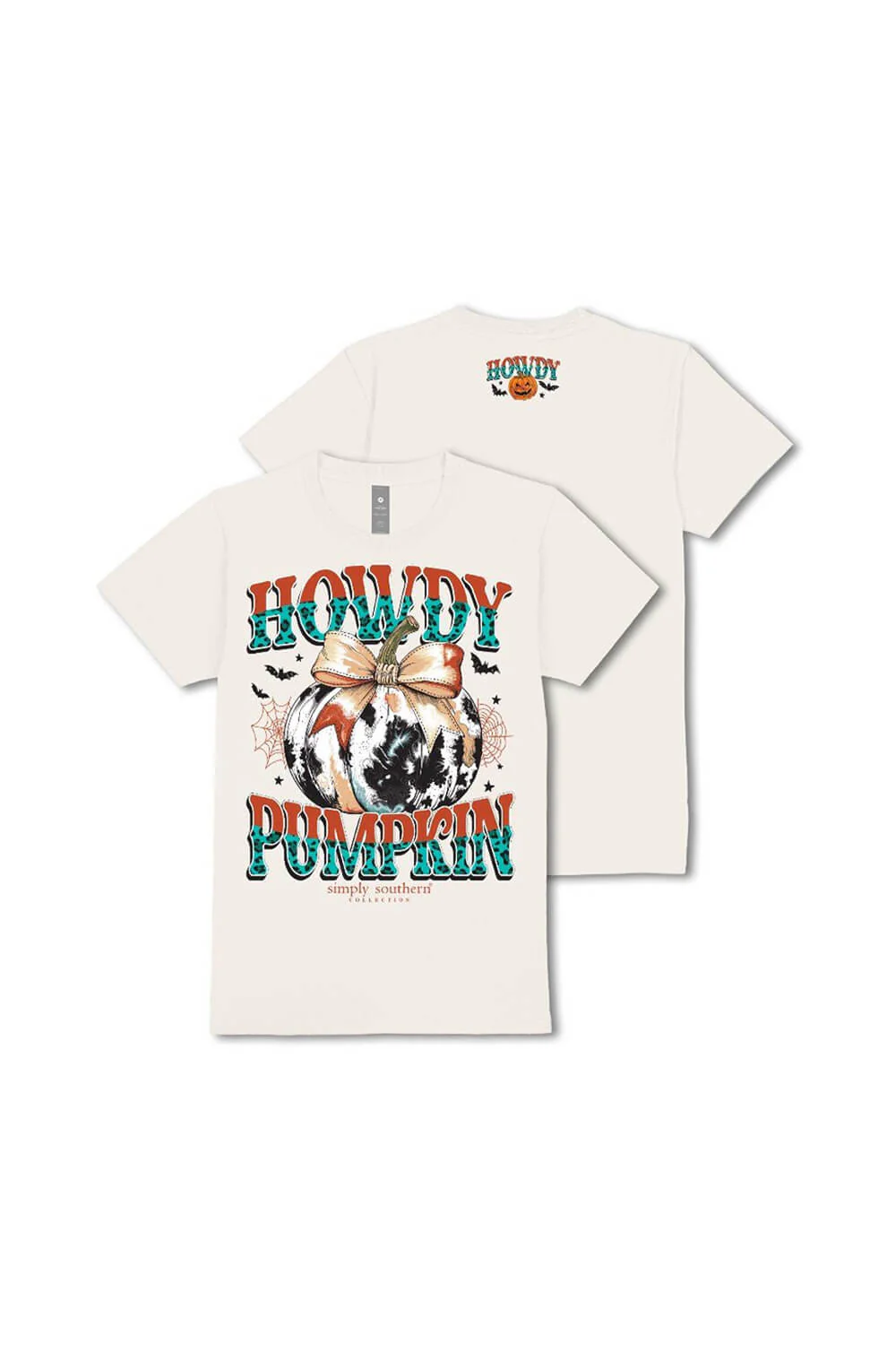 Simply Southern Youth Howdy Pumpkin T-Shirt for Girls in Linen | YTH-SS-HOWDYPMPKN-LINEN - Image 3