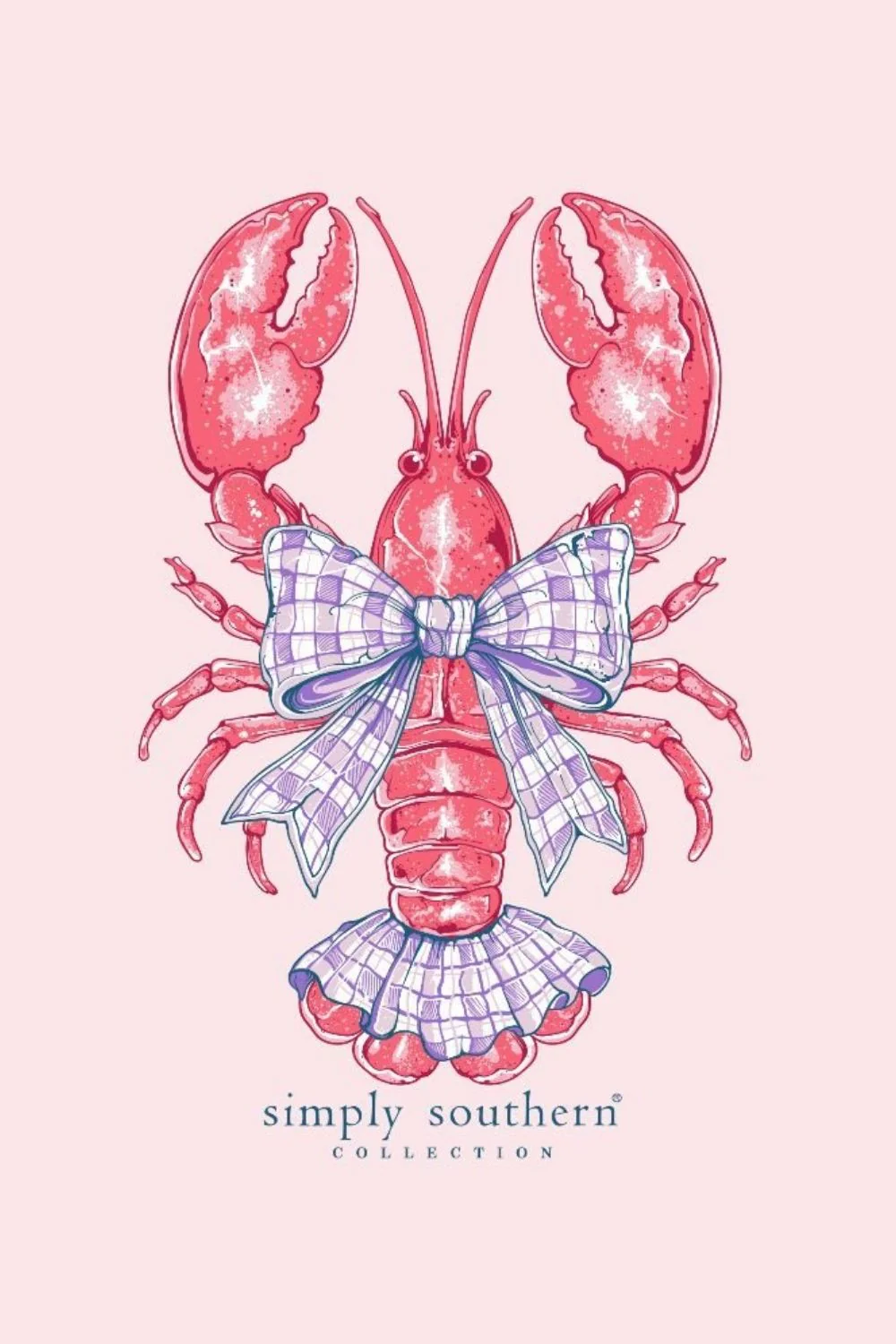 Simply Southern Plus Size Lobster T-Shirt for Women in Rosy | EXT-SS-LOBSTER-ROSY - Image 3