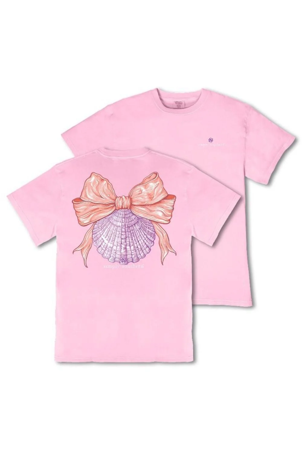 Simply Southern Youth Shell Mineral Wash T-Shirt for Girls in Petal | YTH-MINWASH-SHELL-PETAL - Image 2