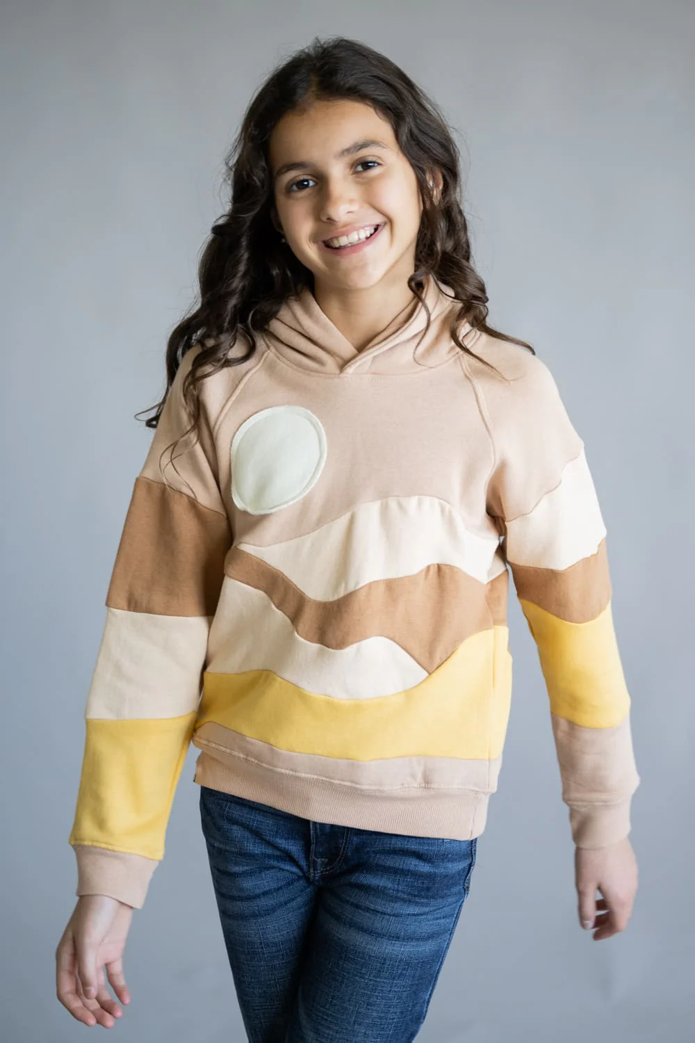 Simply Southern Youth Sun Patch Hoodie for Girls in Multi | PP-0225-YTH-HD-PATCH-SUN - Image 3